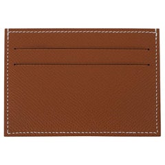 Hermès - Porte-cartes Citizen Twill H en sergé doré - Chavel Au Bar Epsom