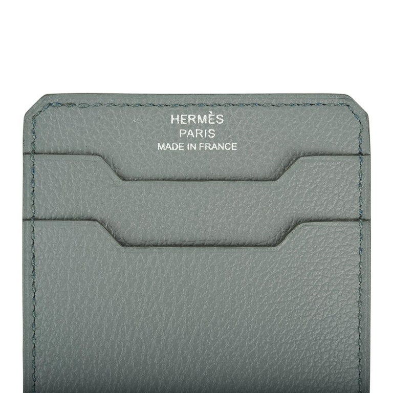 Hermes City 3 CC Card Holder Vert Amande New Color! For Sale at 1stdibs