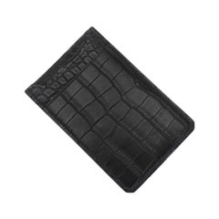 Hermes City 4CC Card Holder Black Matte Alligator