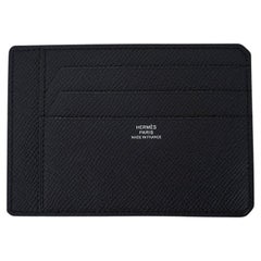 Hermès - Porte-cartes City 8CC en cuir epsom noir