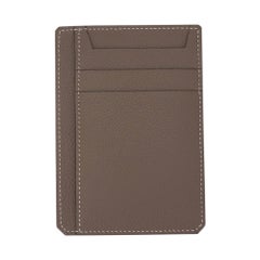 Hermes City 8CC Card Holder Etoupe Evercolor Leather