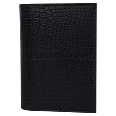 Hermes MC2 Euclide Card Case Black Matte Alligator New w/ Box