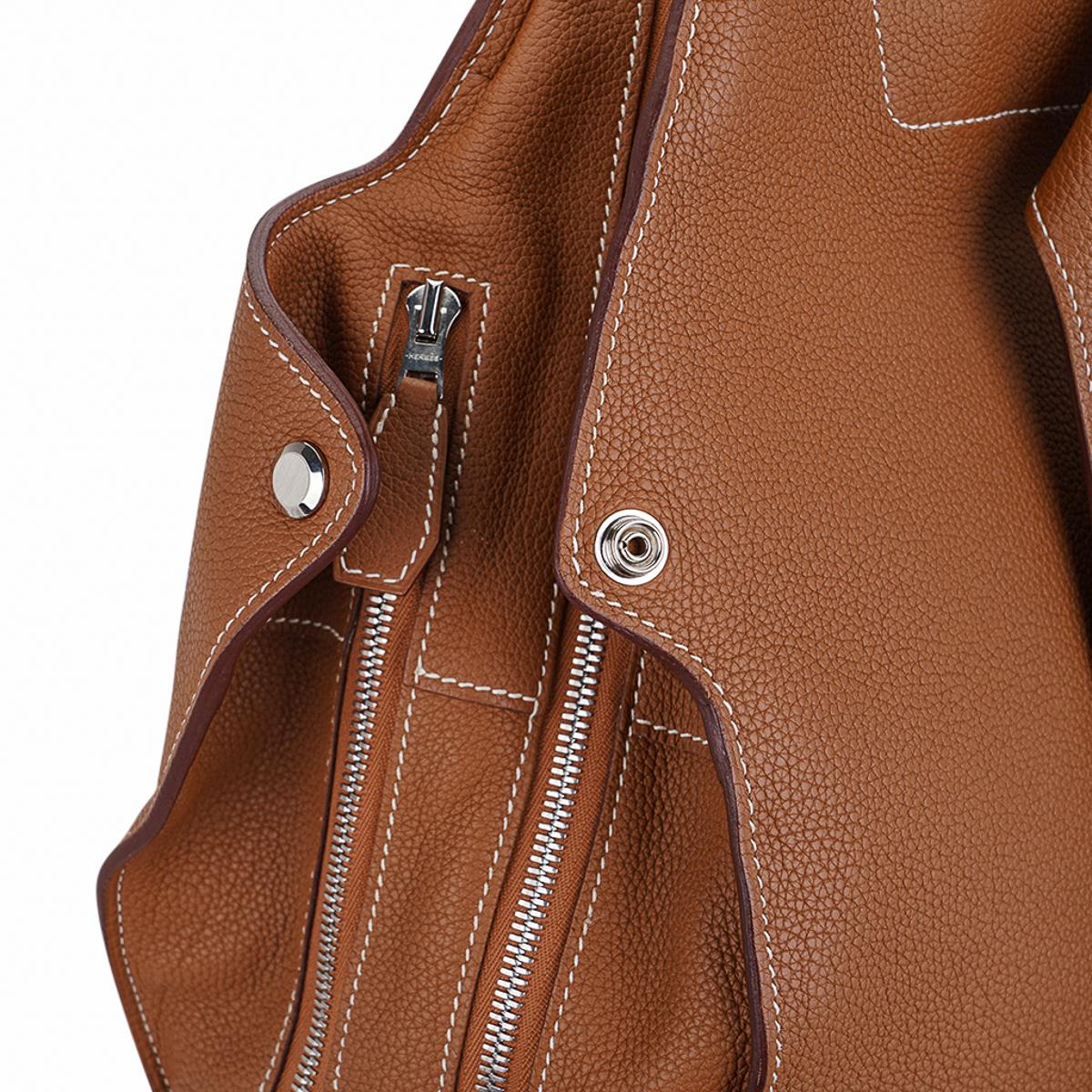 Hermes Cityback 30 Backpack Gold Togo Leather Palladium Hardware For Sale 2