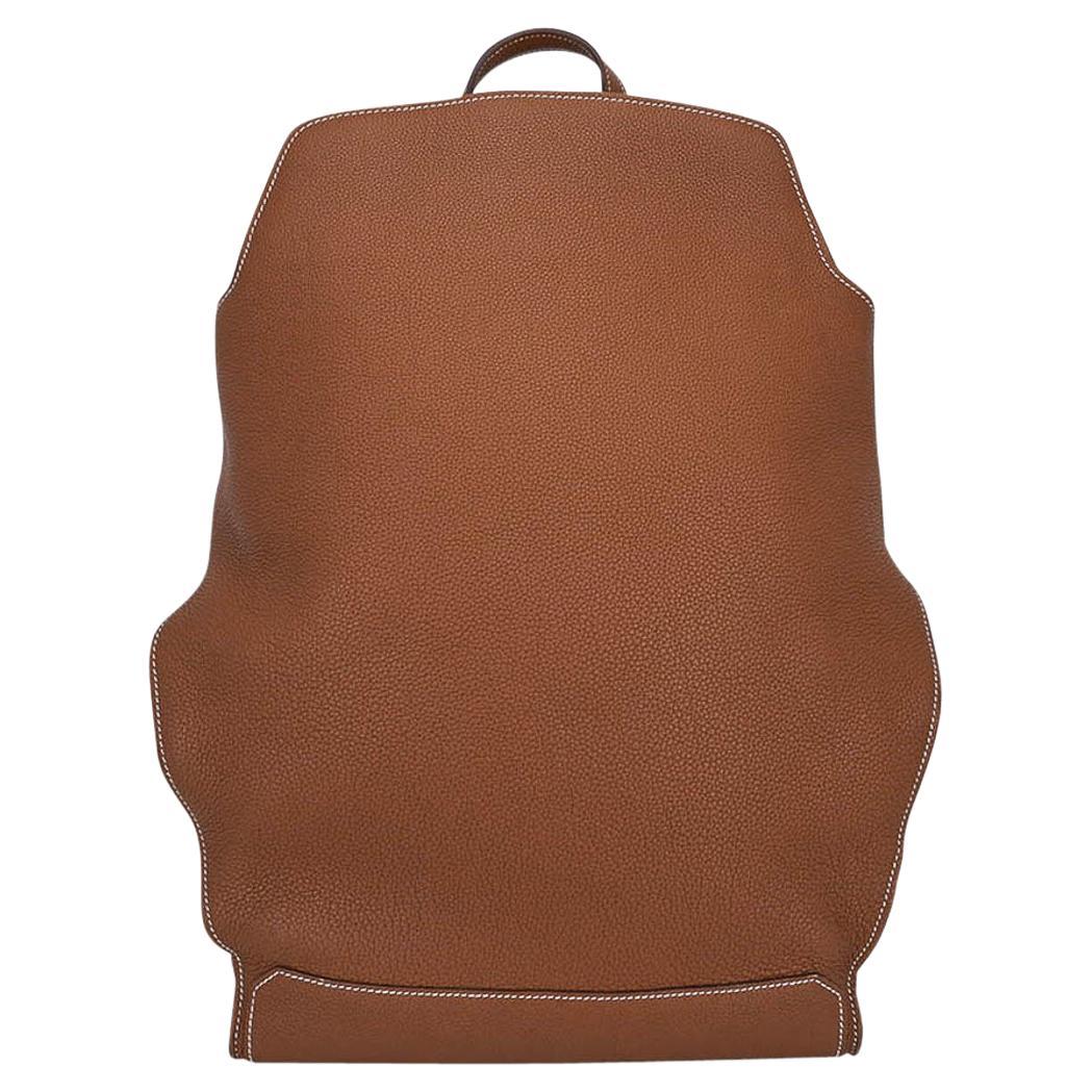 Hermes Cityback 30 Backpack Gold Togo Leather Palladium Hardware For Sale