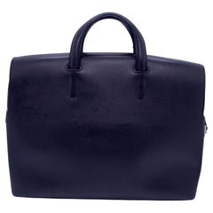 Hermes Cityhall 38 Briefcase Bleu Nuit Leather Document Bag