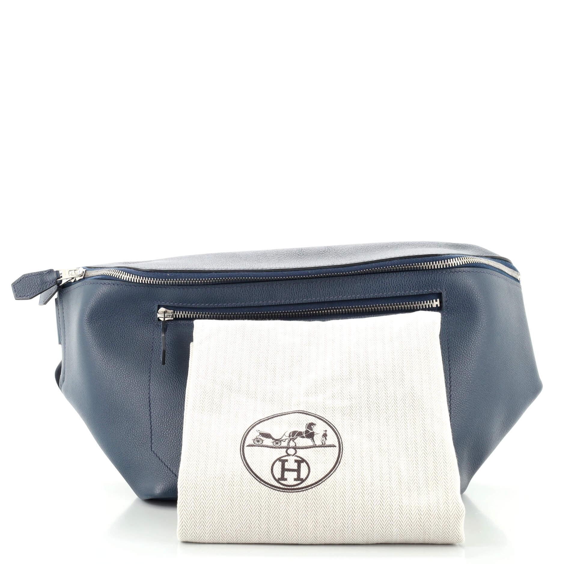 Hermes Navy Blue Evercolor Cityslide MM Belt Bag Hermes