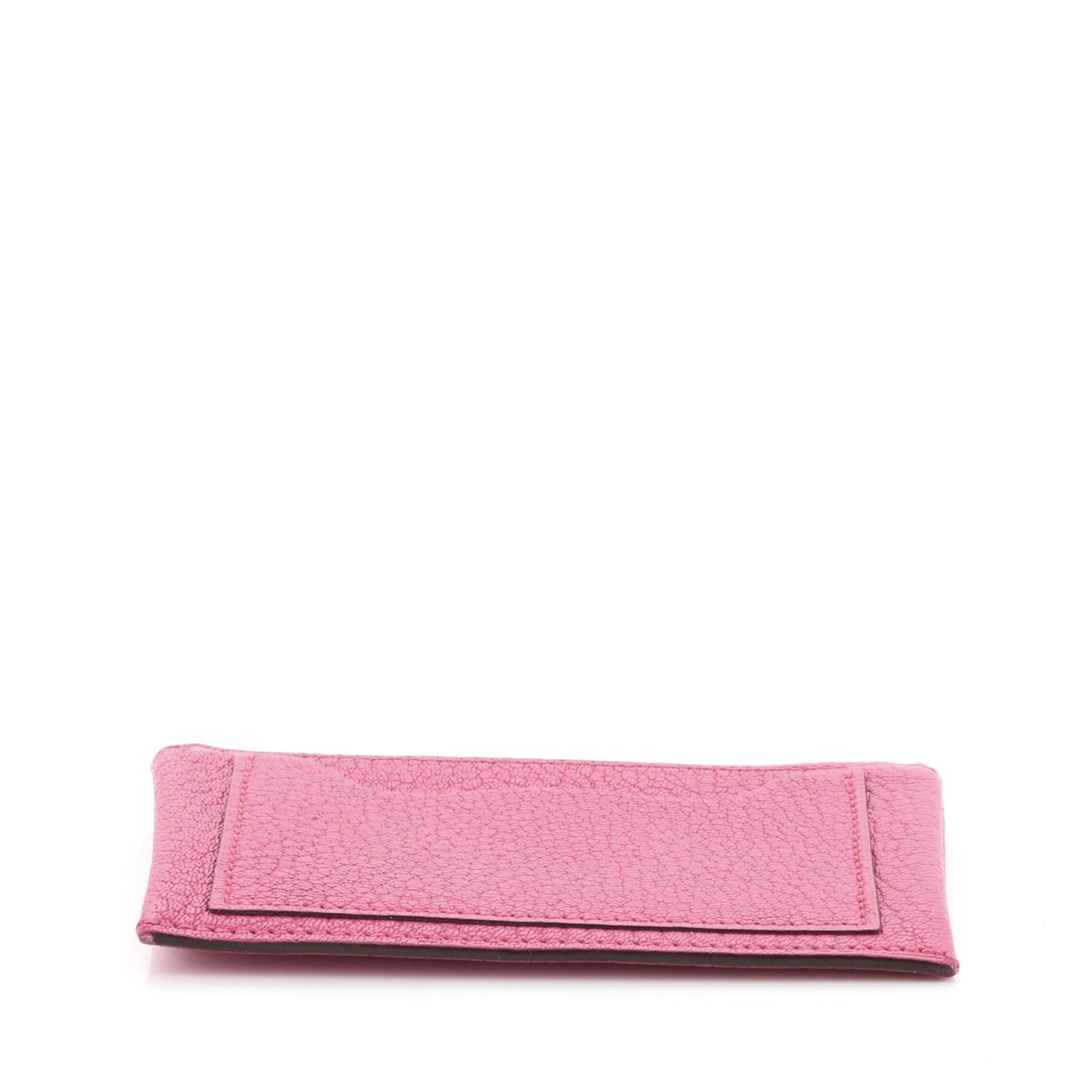 Pink Hermes Clarisse Zip Pouch Chevre Mysore PM