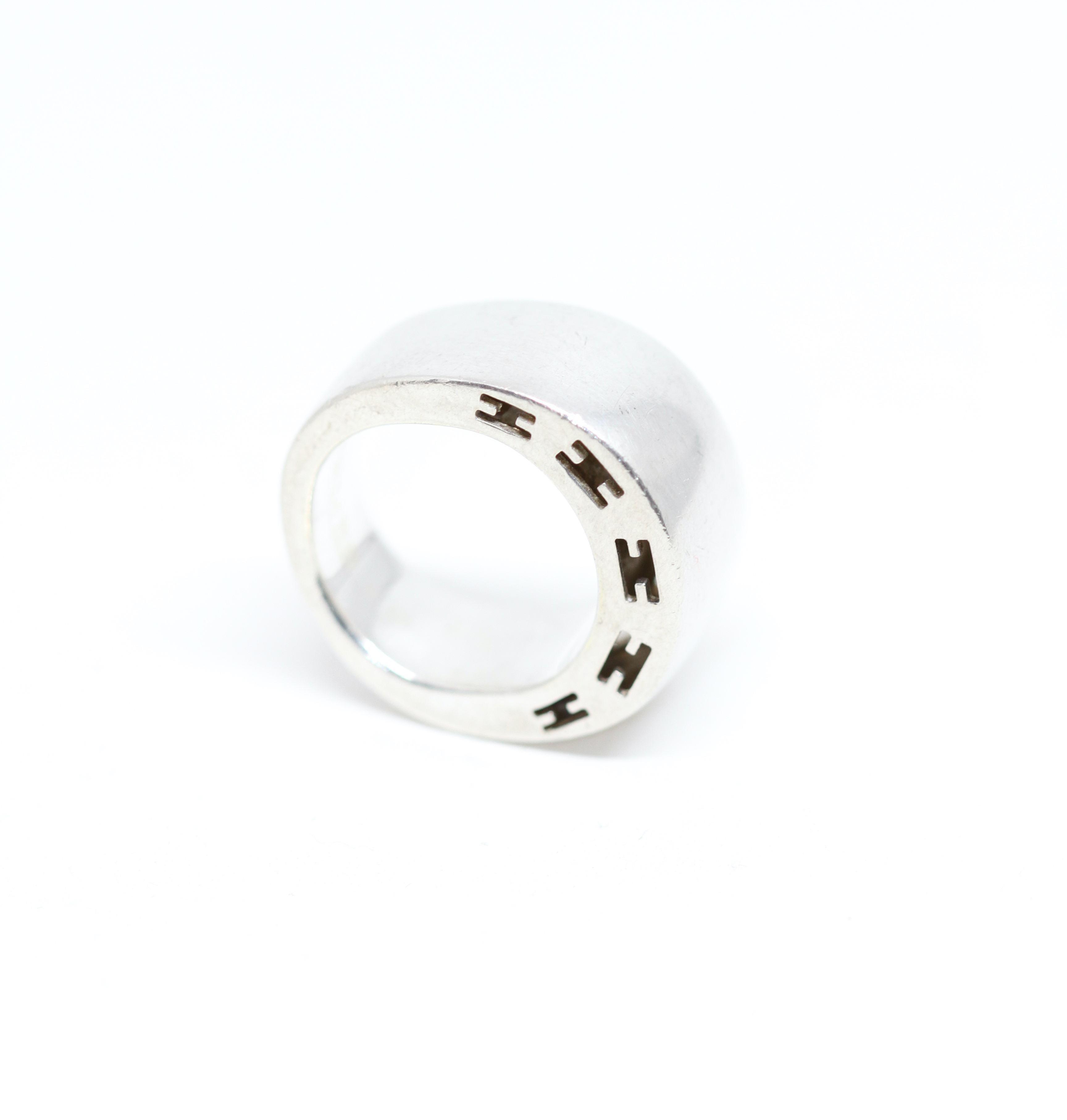 Women's or Men's Hermès Clarté Silver Ring