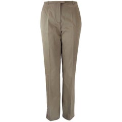 Hermes Klassische Khaki-Hose aus Baumwolle
