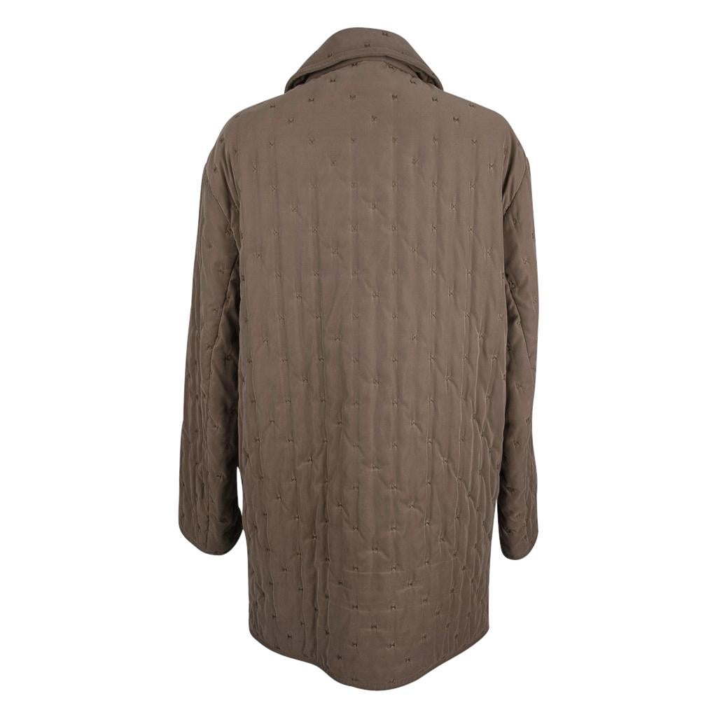 Hermes Classic Paddock Jacket Taupe Lightly Wadded 42 / 8 For Sale at ...