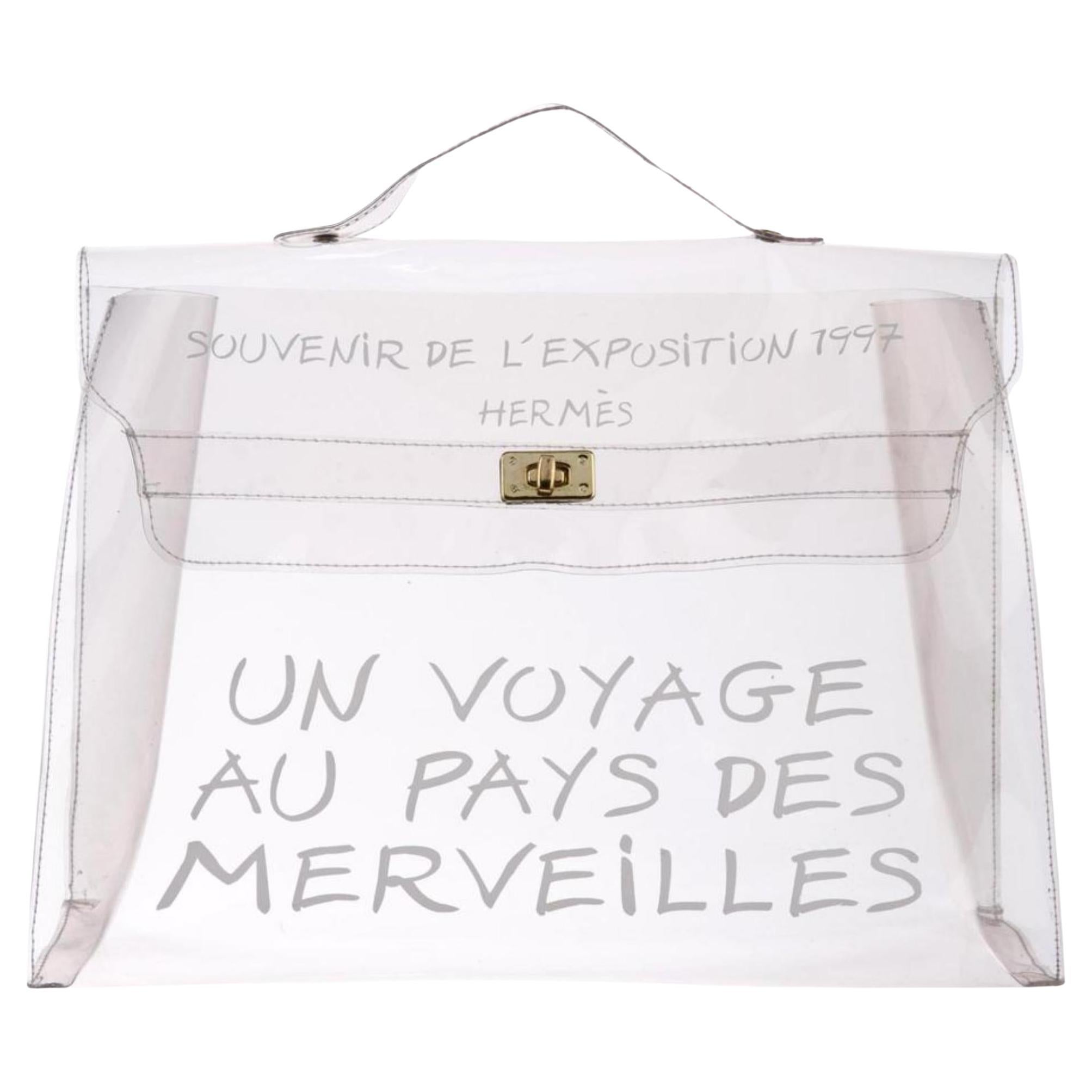 Hermès Clear Souvenir De L'Exposition Kelly Transparent 241109 For Sale