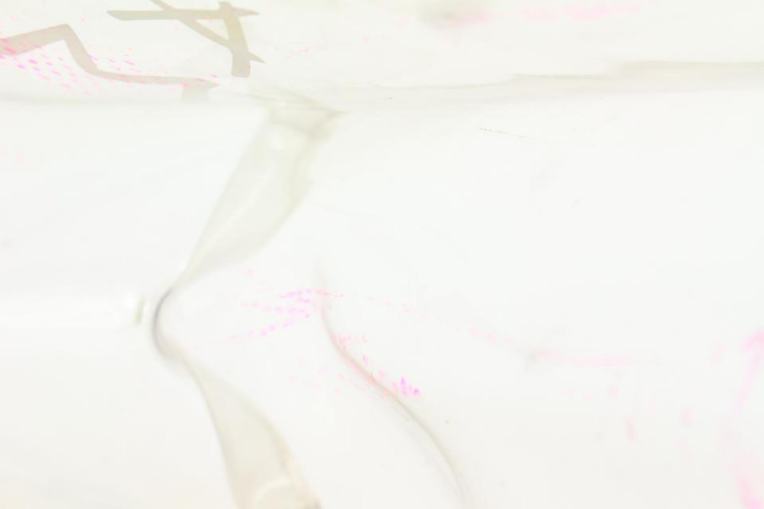 White Hermès Clear Souvenir De L'Exposition Kelly Transparent Beach Bag 113h34