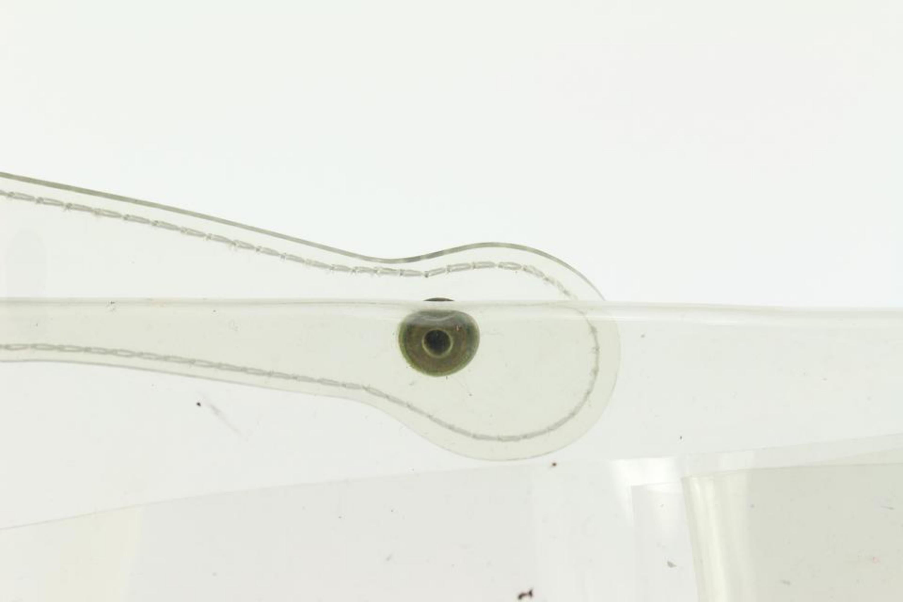 Hermès Clear x White Souvenir DE L'Exposition 1997 Kelly Transparent 9HER1103 In Good Condition In Dix hills, NY