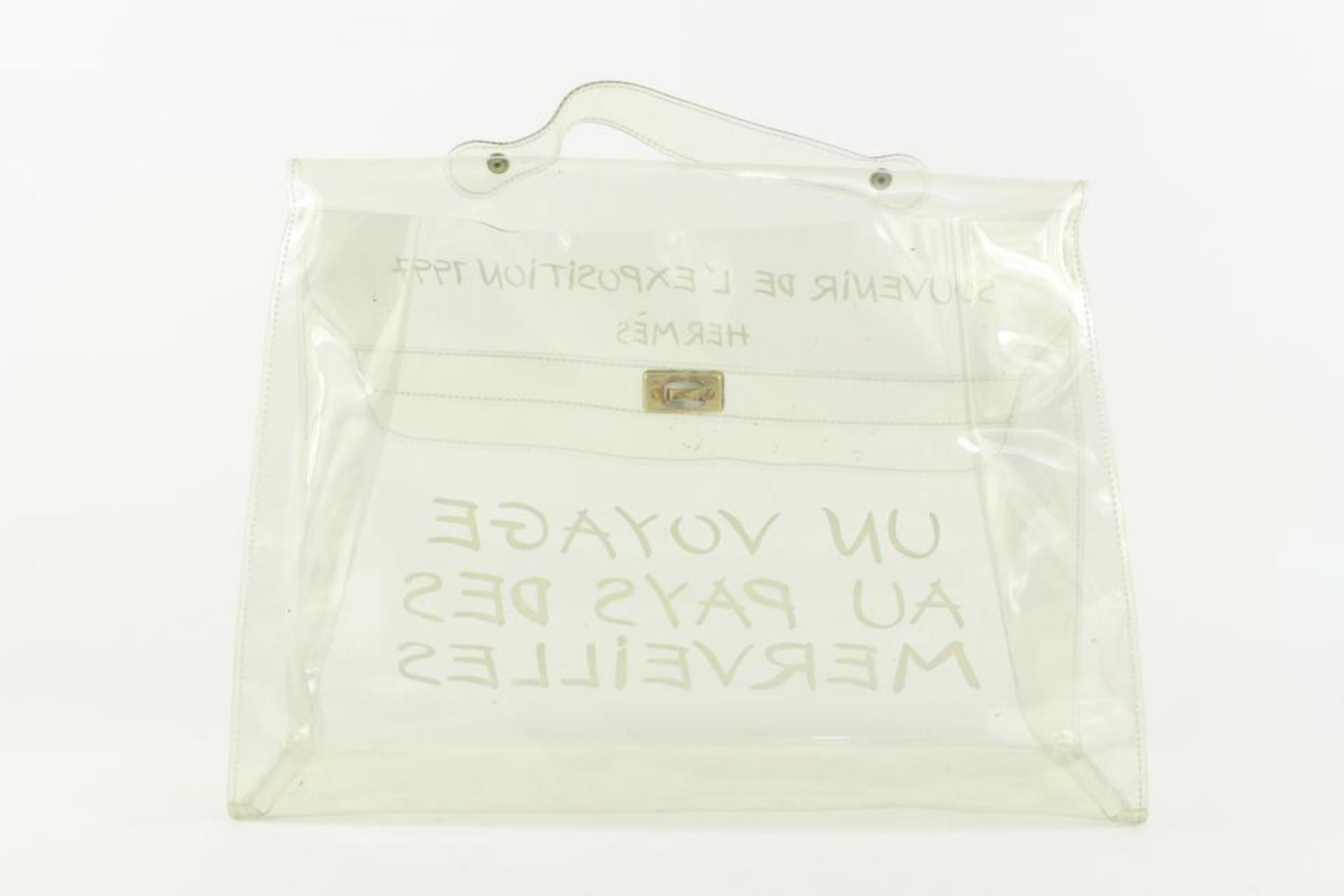 Hermès Clear x White Souvenir DE L'Exposition 1997 Kelly Transparent 9HER1103 3