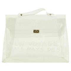 Hermès Clear x White Souvenir DE L'Exposition 1997 Kelly Transparent 9HER1103
