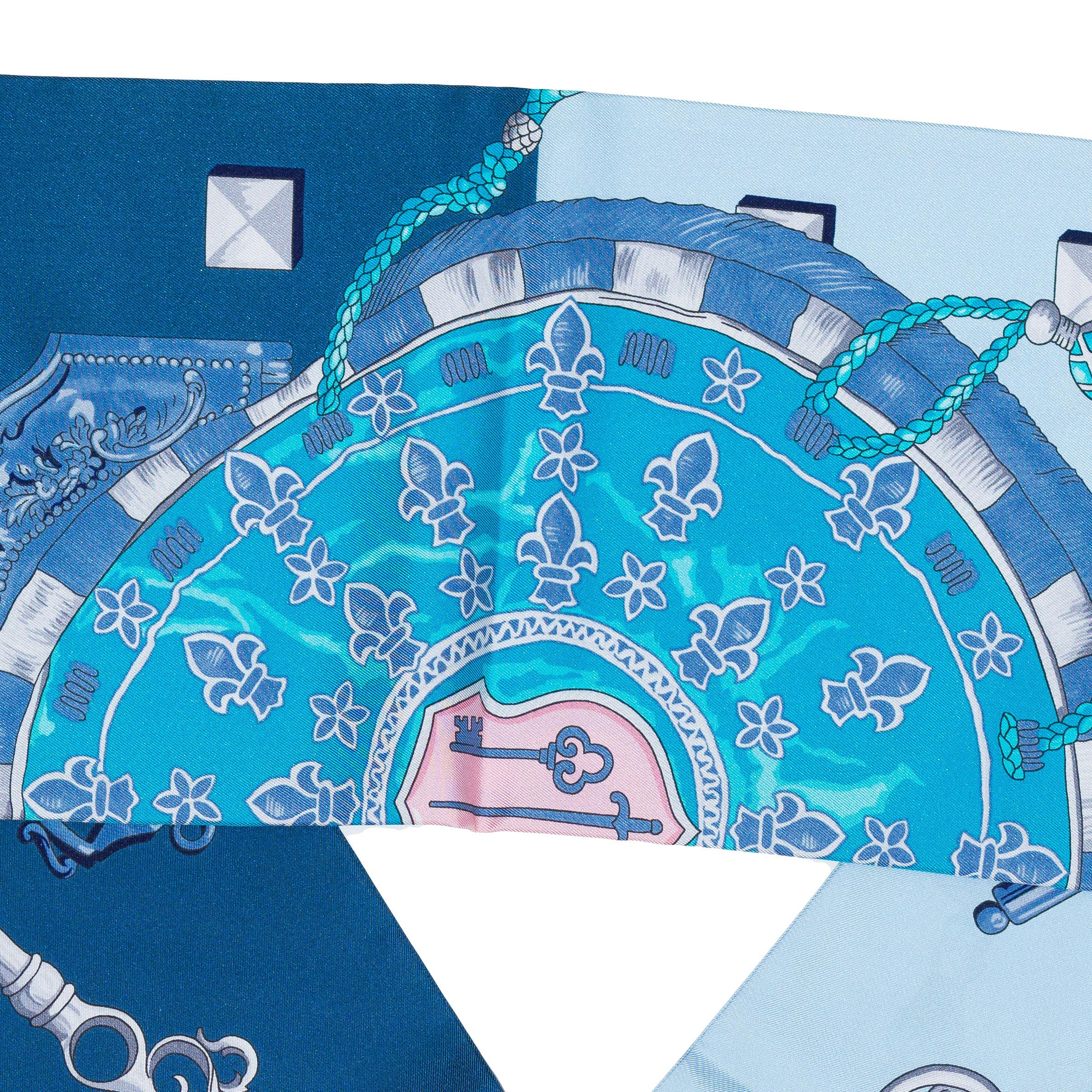 Hermes Clefs - Maxi Twilly - Bleu - Nuevo / ¡Cuidado! en venta 1