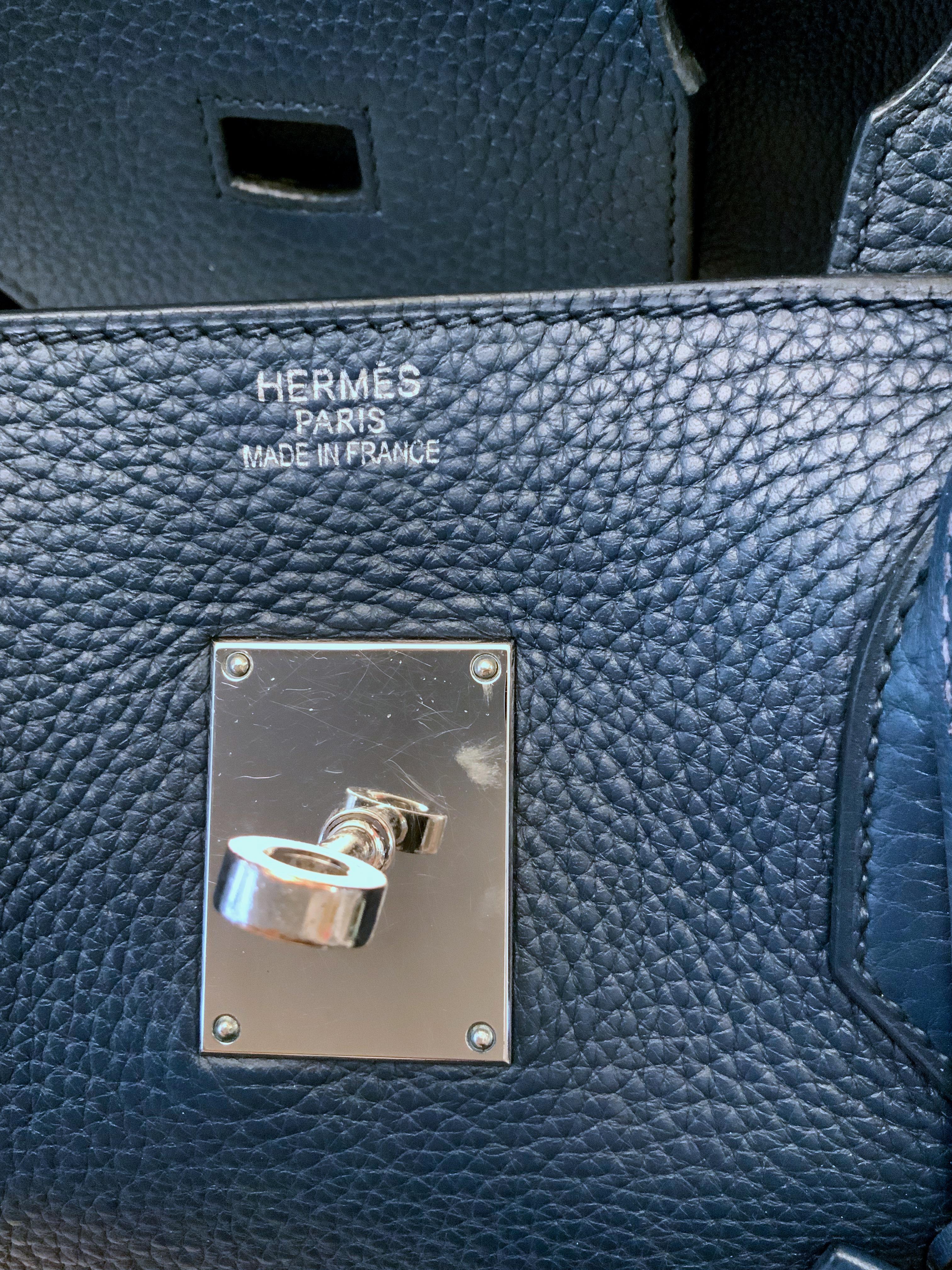 Hermès Clémence Bleu de Prusse Birkin épaule  11