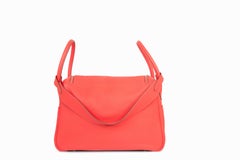 Hermès Lindy 34 Coral Clemence PHW