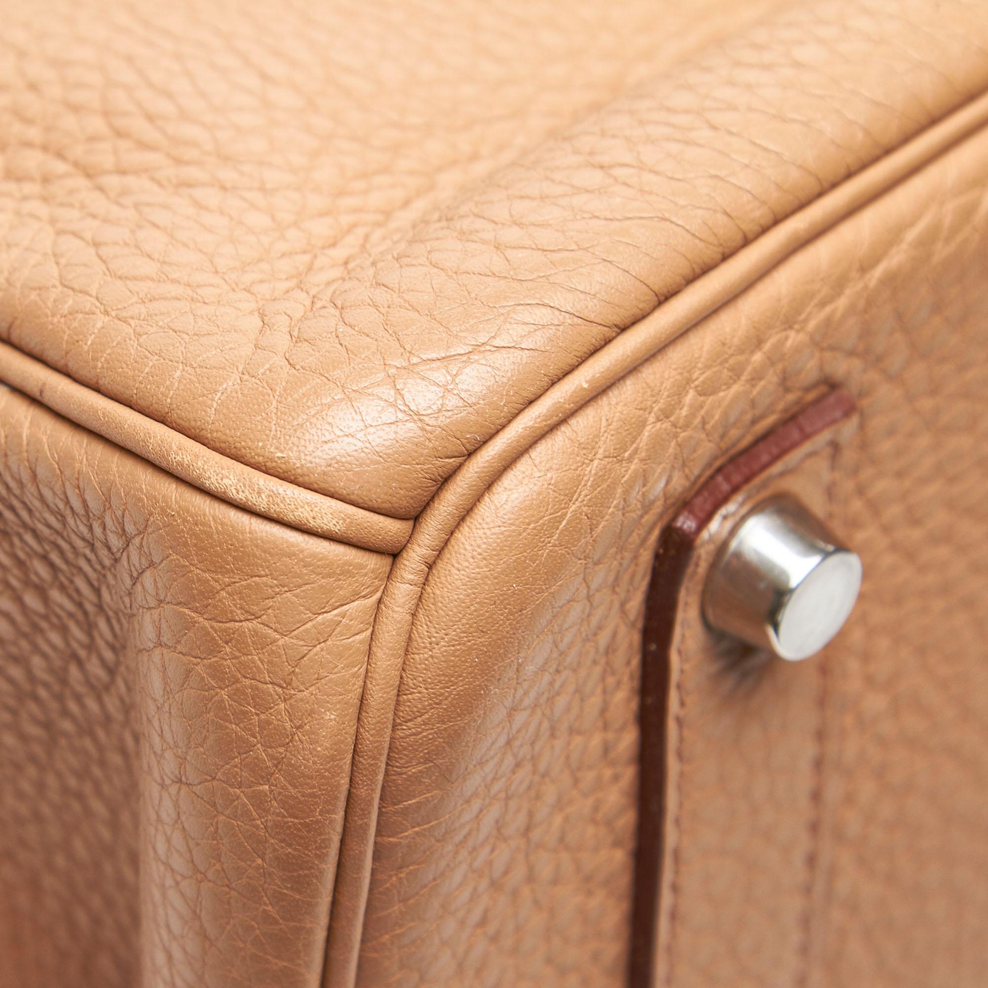 Hermes Clemence Leather Birkin 35 Bag  8