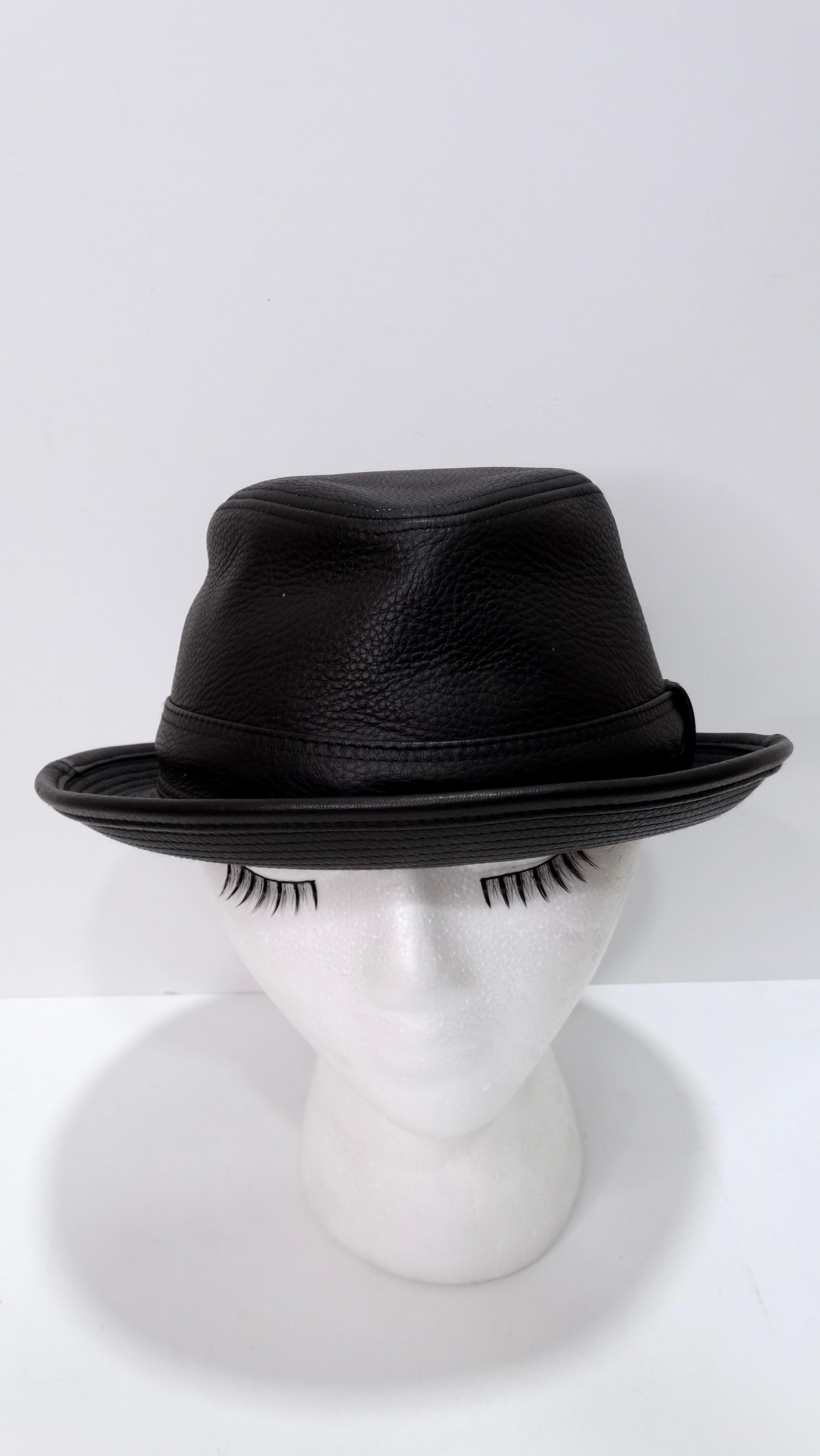 hermes leather hat