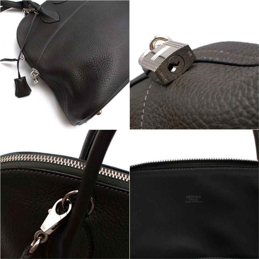Hermes Clemence Leather Mou Bolide 35 PHW For Sale 1
