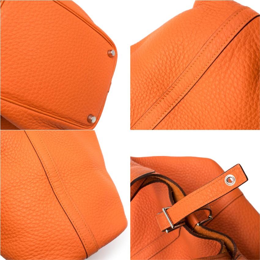 Clemence Mohnblumenschloss aus Leder mit Picotin-Verschluss 18 im Angebot 1