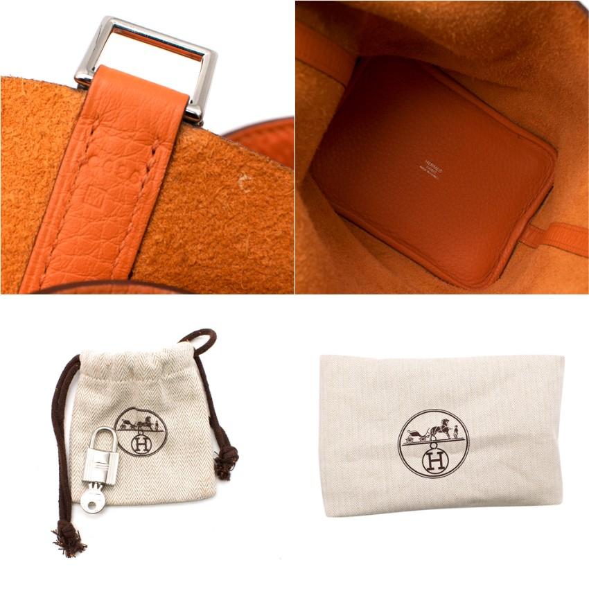 Clemence Mohnblumenschloss aus Leder mit Picotin-Verschluss 18 im Angebot 3
