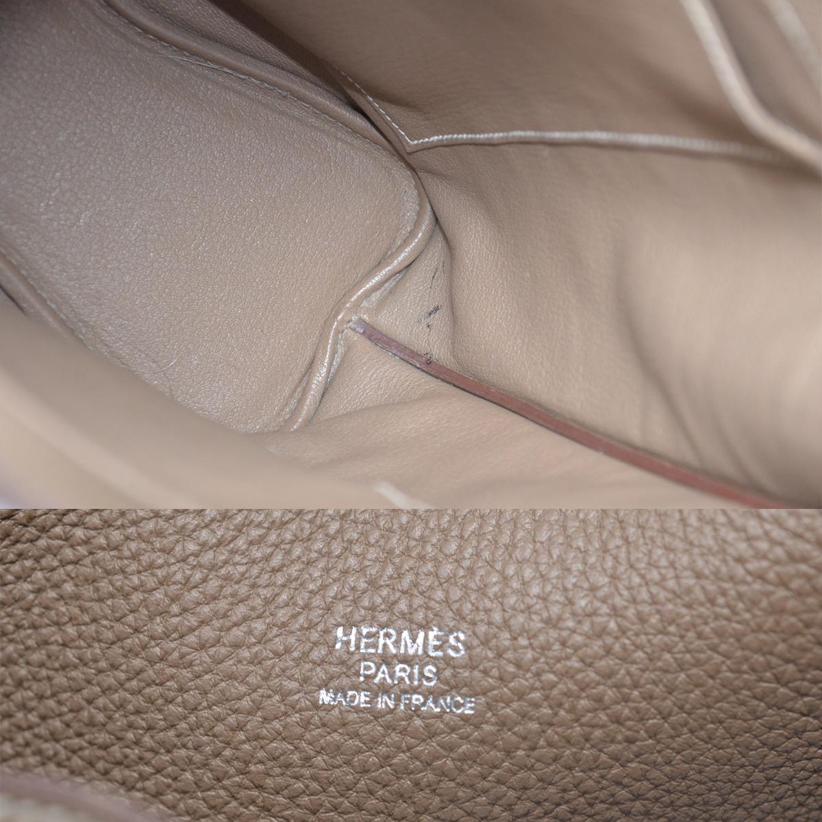 Hermes Clemence So Kelly 22 Toupe Leather Shoulder Bag 3