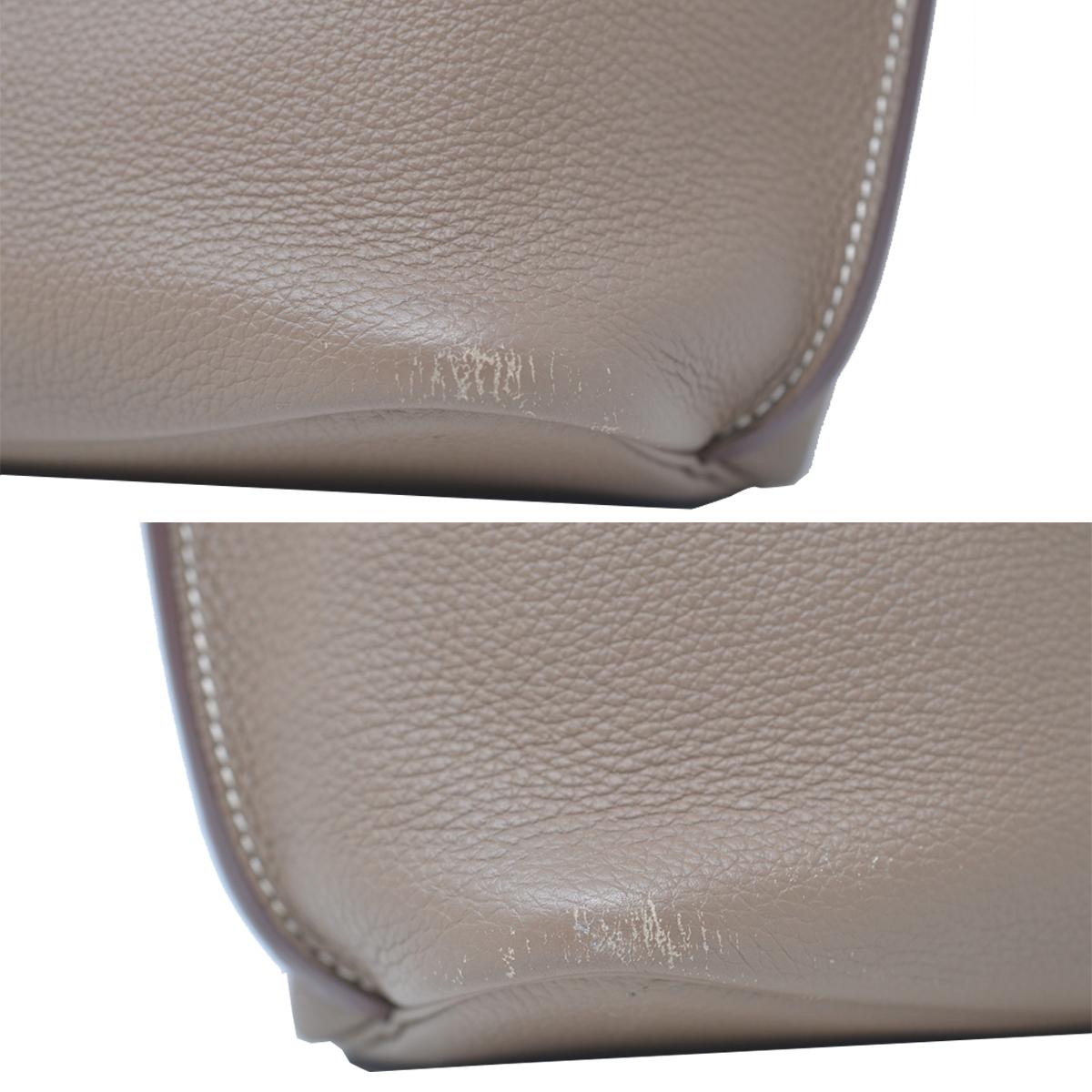 Hermes Clemence So Kelly 22 Toupe Leather Shoulder Bag In Good Condition In Boca Raton, FL