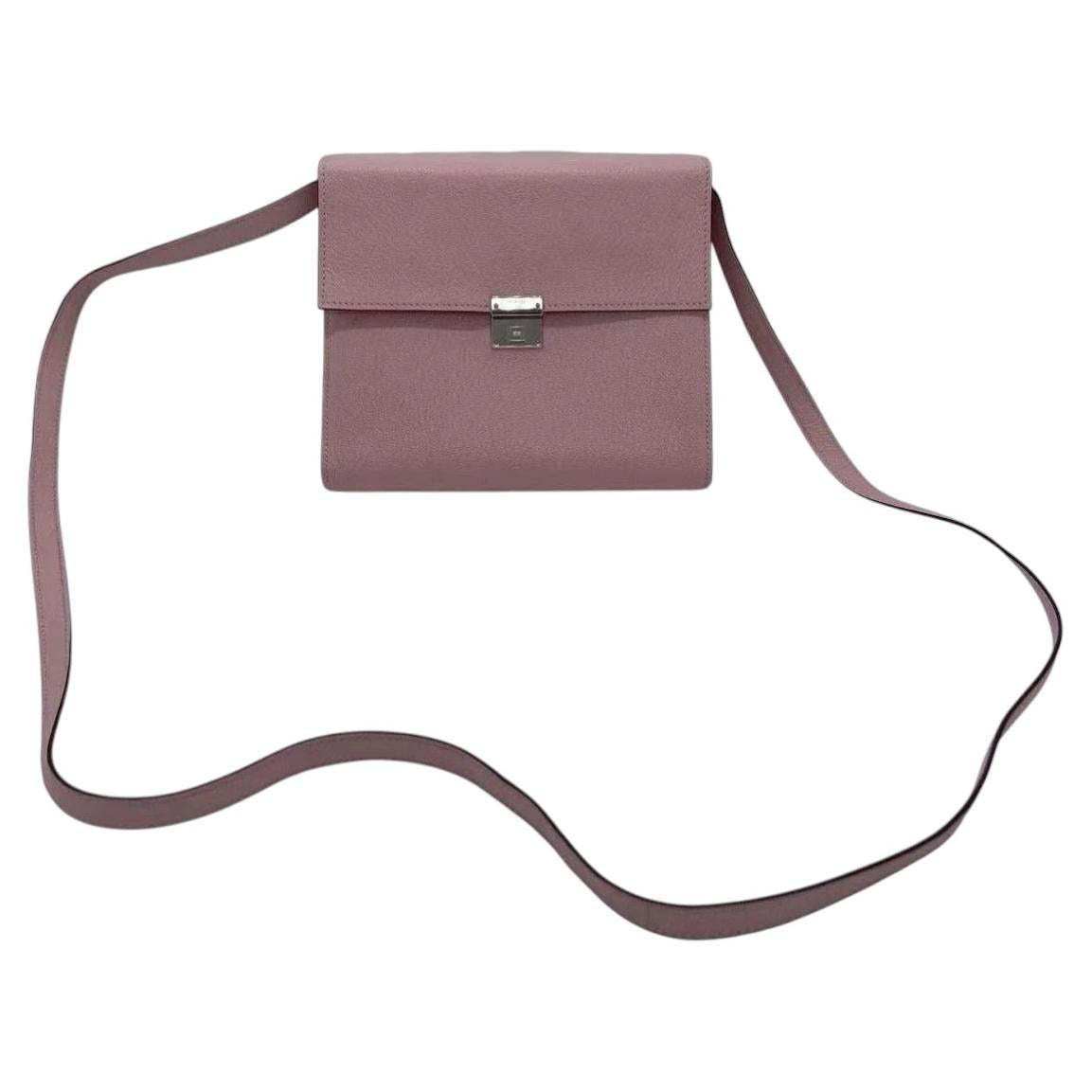 Hermes Clic 16 Pink Chevre Leather Silver Hardware