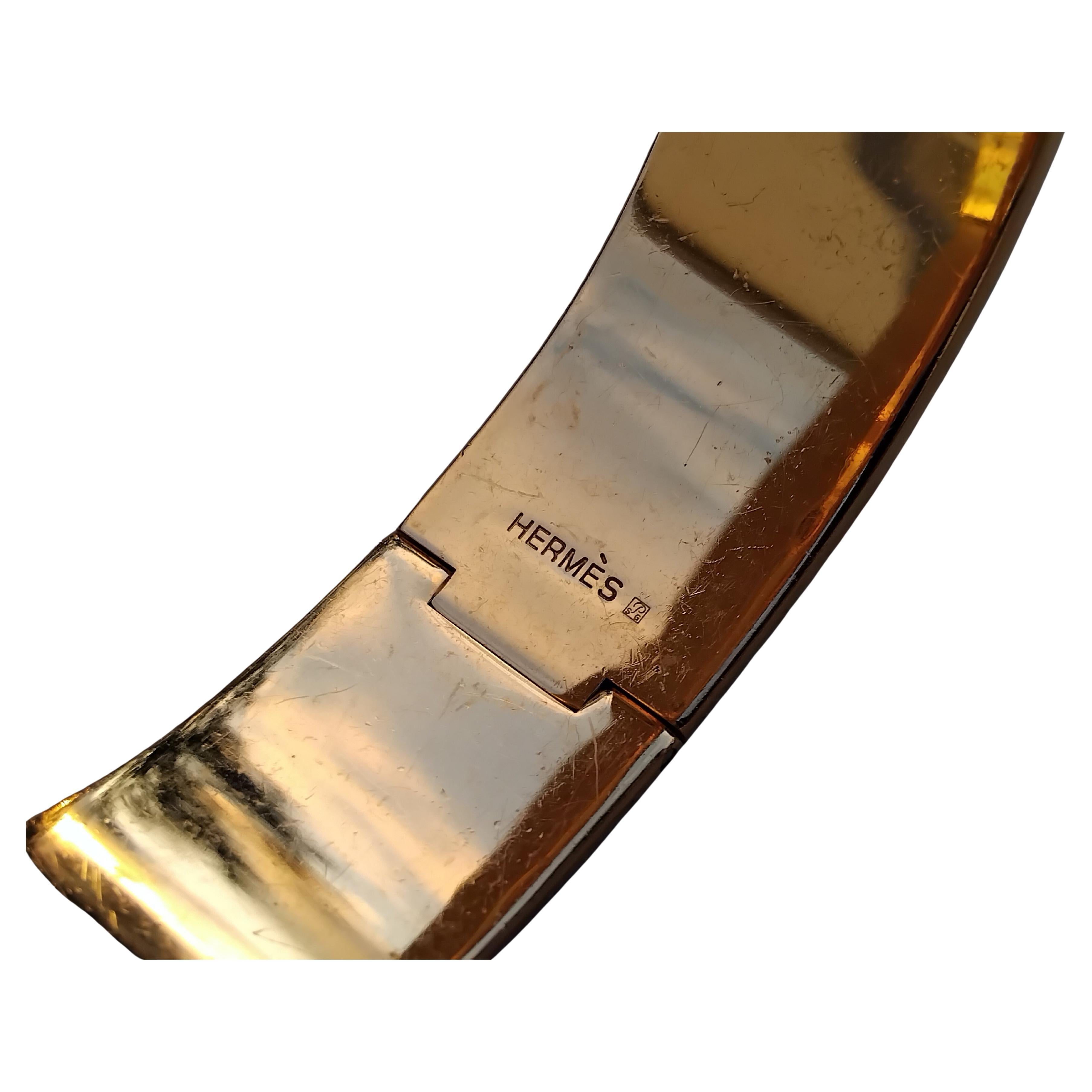 Hermès Clic Clac Emaille-Armband Löwen und Löwinnen in Savanne Ghw im Angebot 5