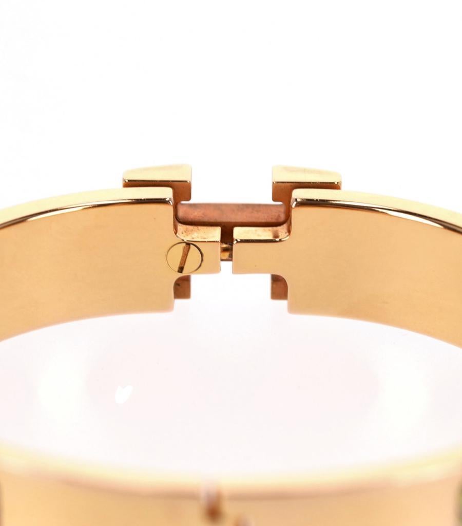 Hermes Clic Clac H 18k Gold Plated Animaux Camoufles Bracelet 2