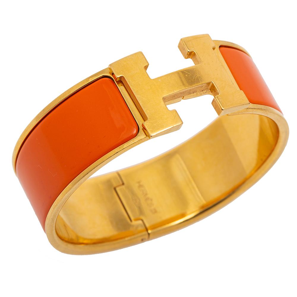 hermes orange bangle