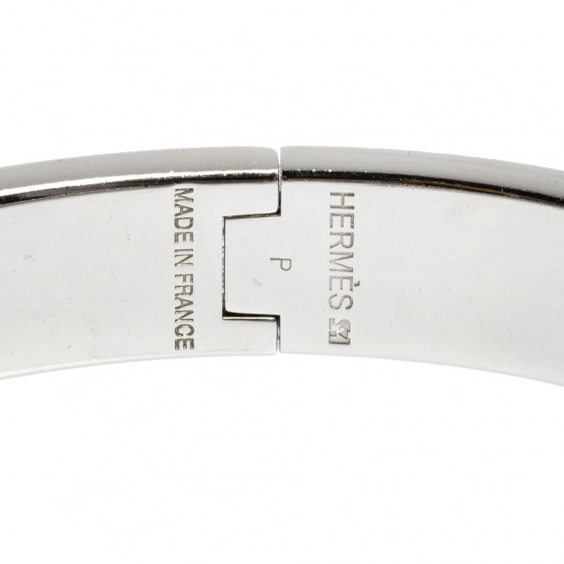 Hermes Clic H Bi-Color Enamel Palladium Plated Bracelet PM 2