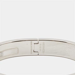 Pulsera Hermes Clic H Esmalte Azul Paladiada