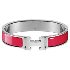 Hermes Clic H bracelet Framboise enamel Size PM 17cm