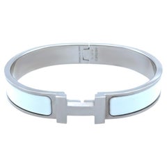 Hermès Clic H Bracelet Palladium-Plated White