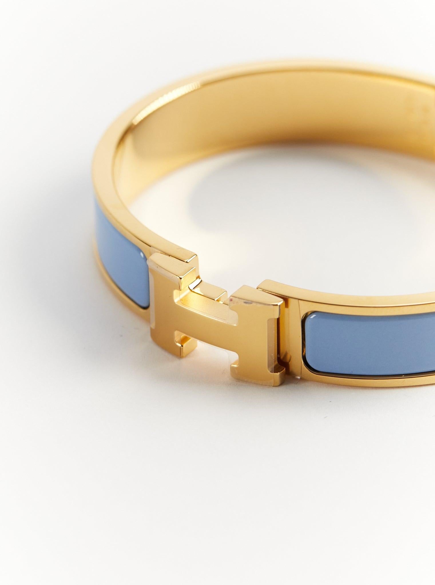 Hermès CLIC H BRACELET PM Chardon & Gold Unisexe en vente