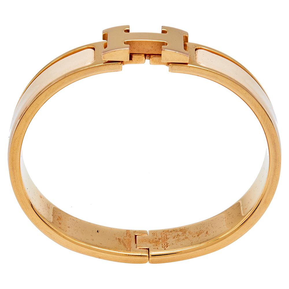 hermes clic h bracelet cream