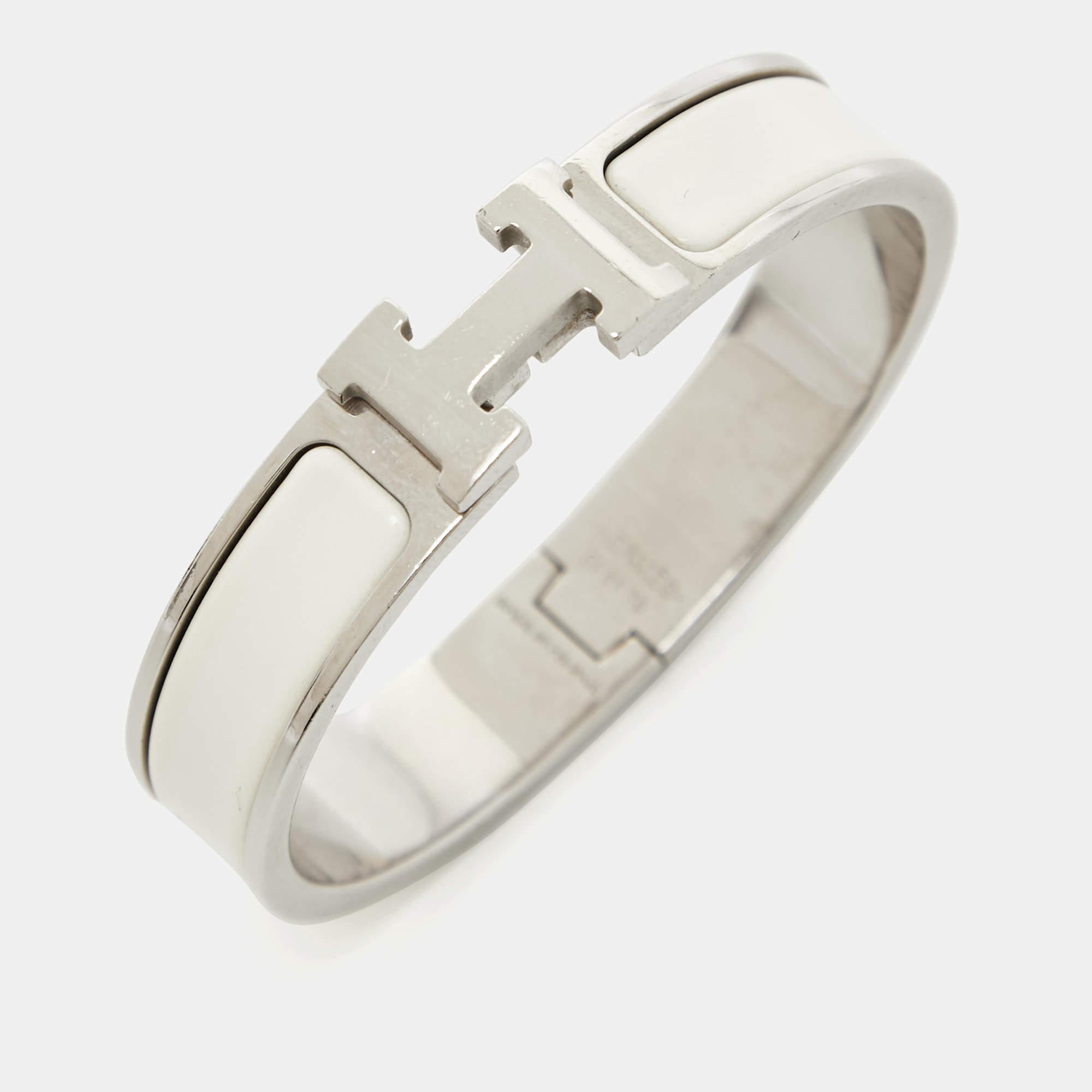 Hermès Clic H Enamel Palladium Plated Bracelet 1