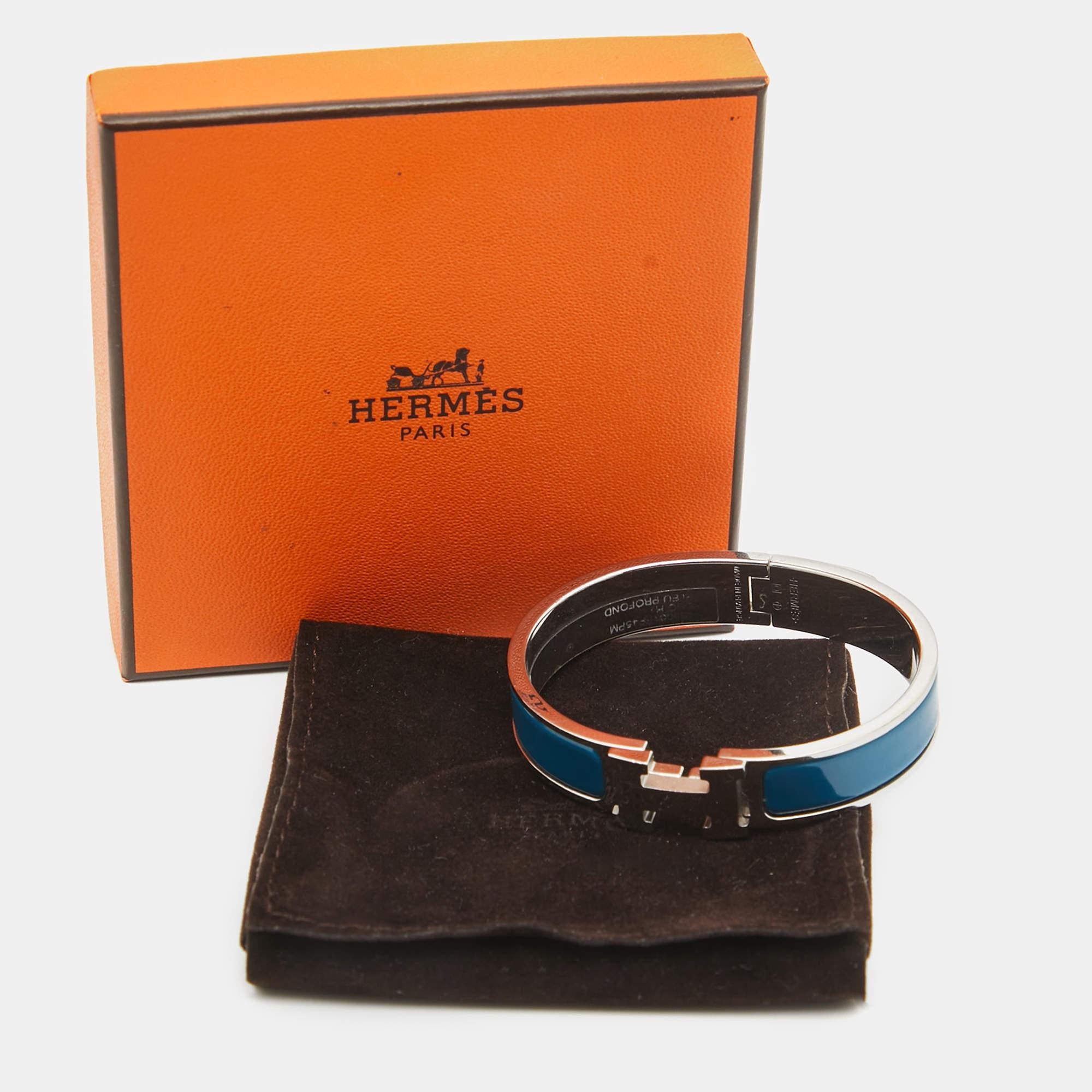 Hermès Clic H Enamel Palladium Plated Bracelet 1