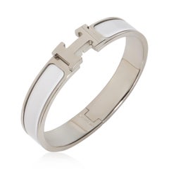 Hermès Clic H mit Armband in Weiß