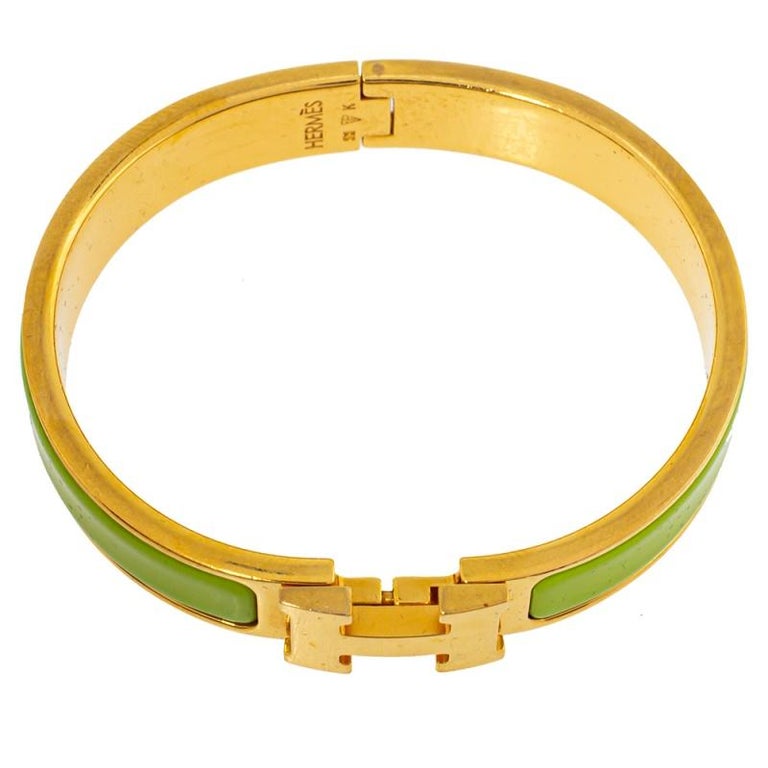 CLASSIC HM CLIC GREEN 8MM ENAMEL BRACELET
