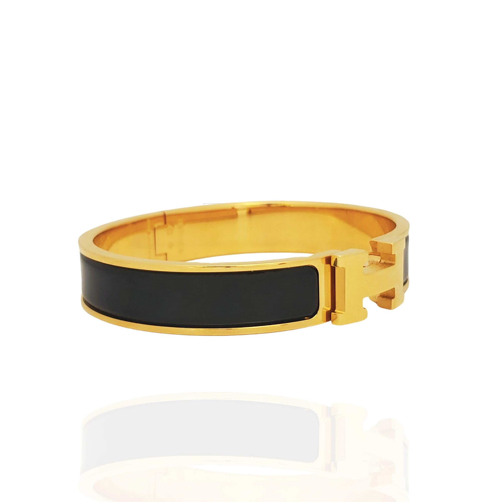 hermes narrow clic clac bracelet