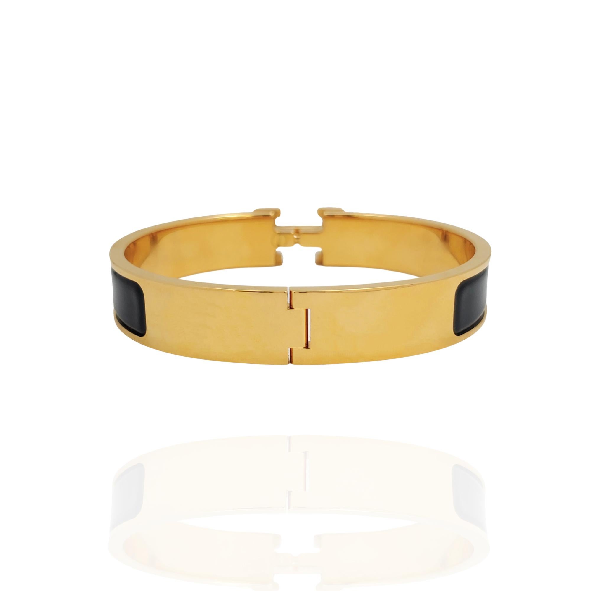 Contemporary Hermès 'Clic H' Narrow Bracelet