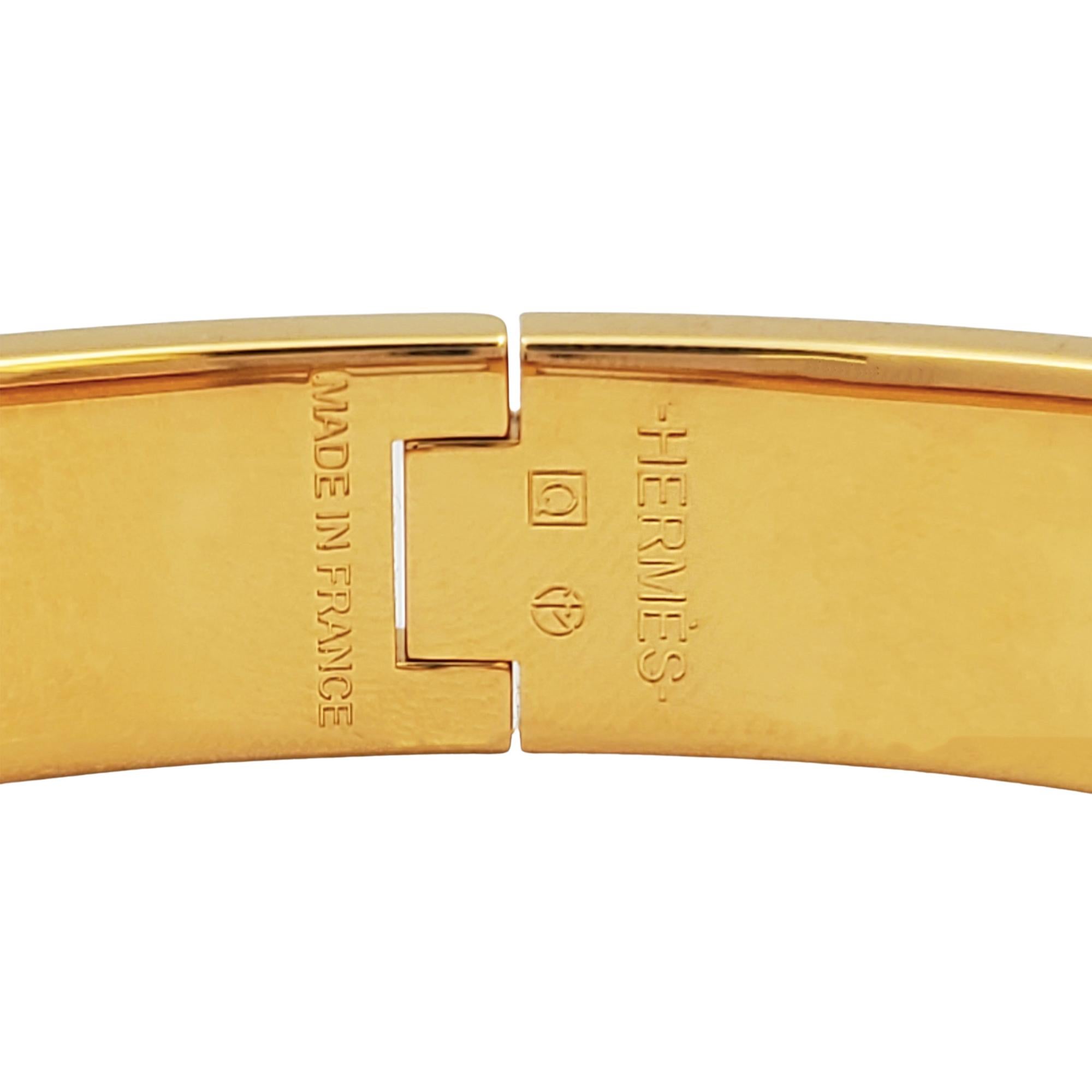 Hermès 'Clic H' Narrow Bracelet In Excellent Condition In New York, NY