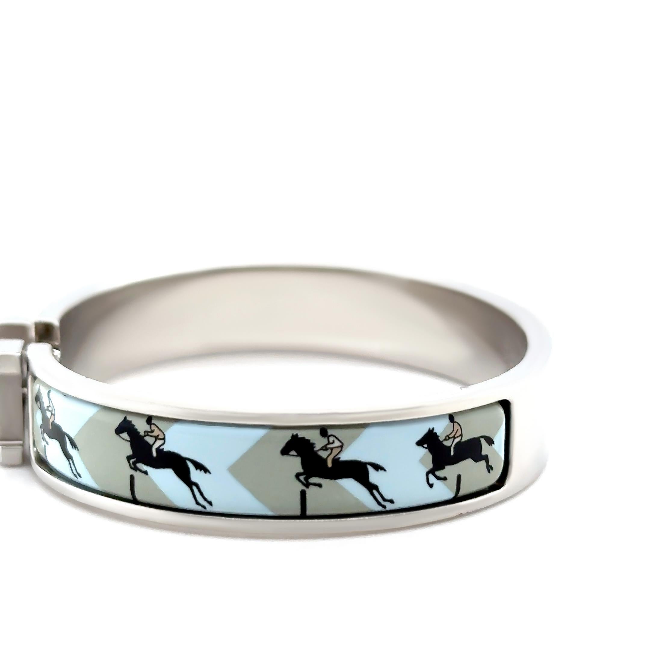 Women's Hermès Clic H Narrow Enamel Bracelet “Les Allures” For Sale