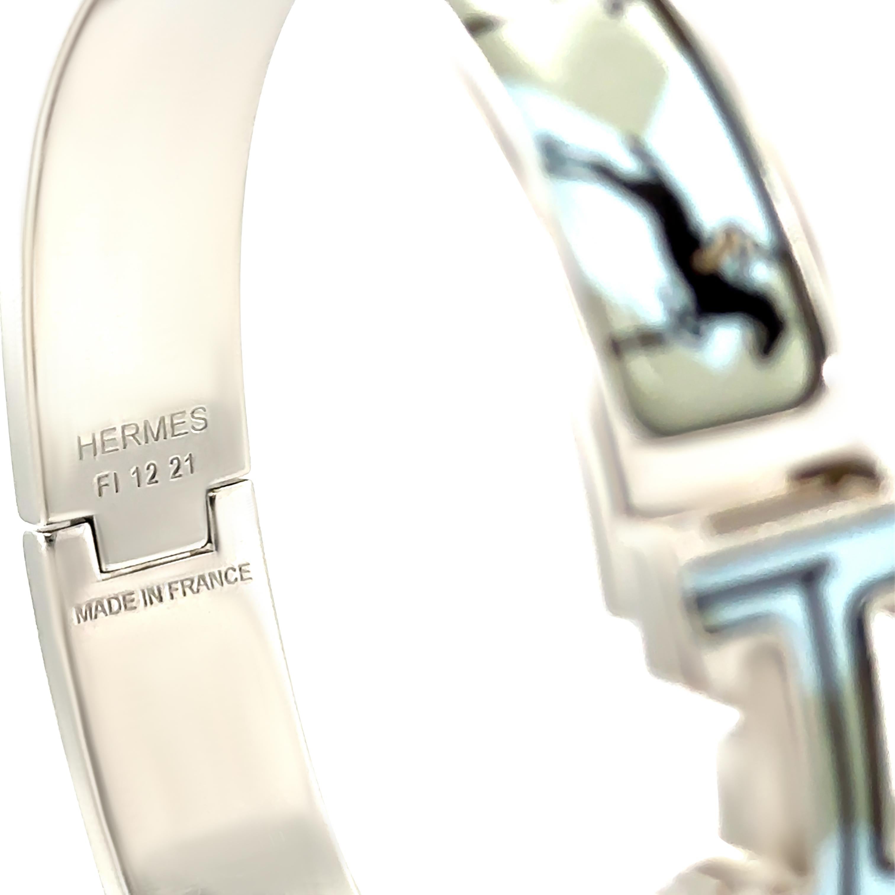 Hermès Clic H Narrow Enamel Bracelet “Les Allures” For Sale 2
