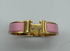 Hermès Clic H Roségold-PM-Armband Pink Golden