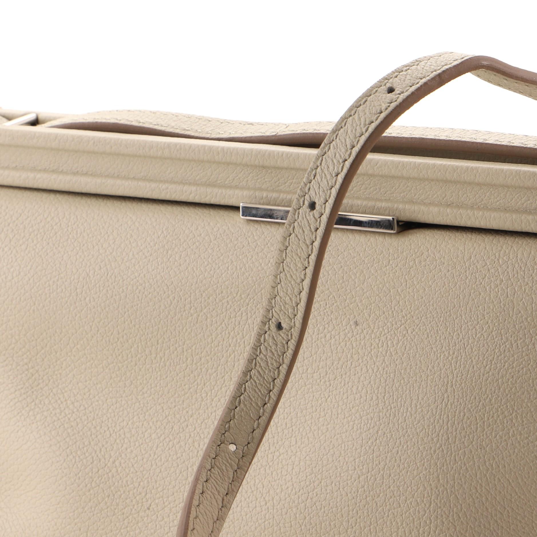 Brown Hermes Clic-H Shoulder Bag Evercolor 21